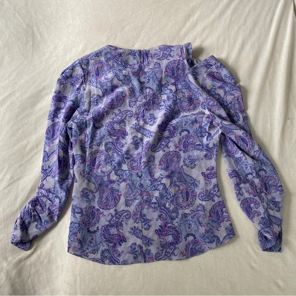 NWOT Isabel Marant Torence Paisley Silk Cut-Out Top size 38/ us size 6 - Picture 7 of 8